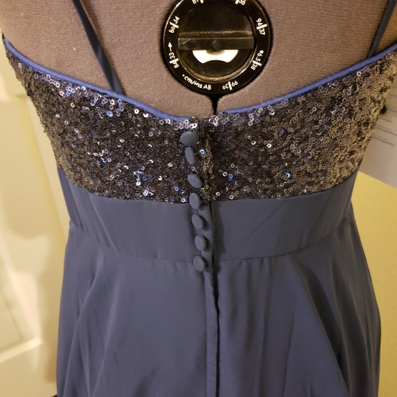 Alfred Angelo Navy Sequin Bridesmaid Dress Sz 8 - Picture 7 of 7